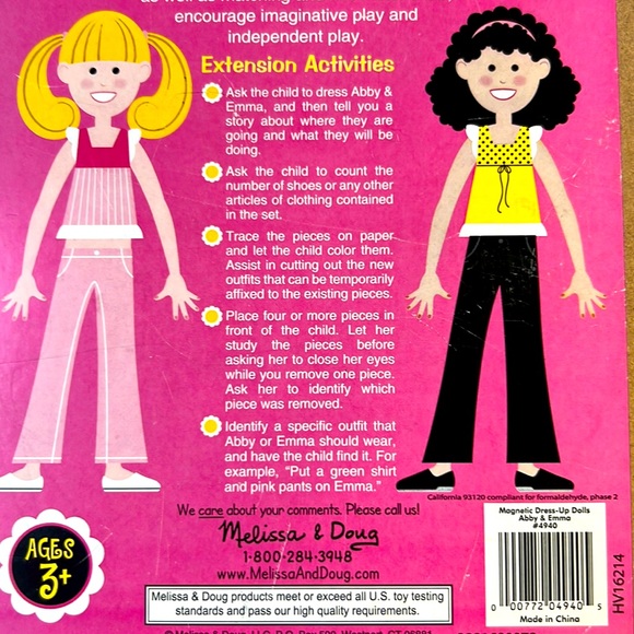 Melissa and Doug Abby & Emma Magnetic Dress-Up Set - Picture 15 of 16